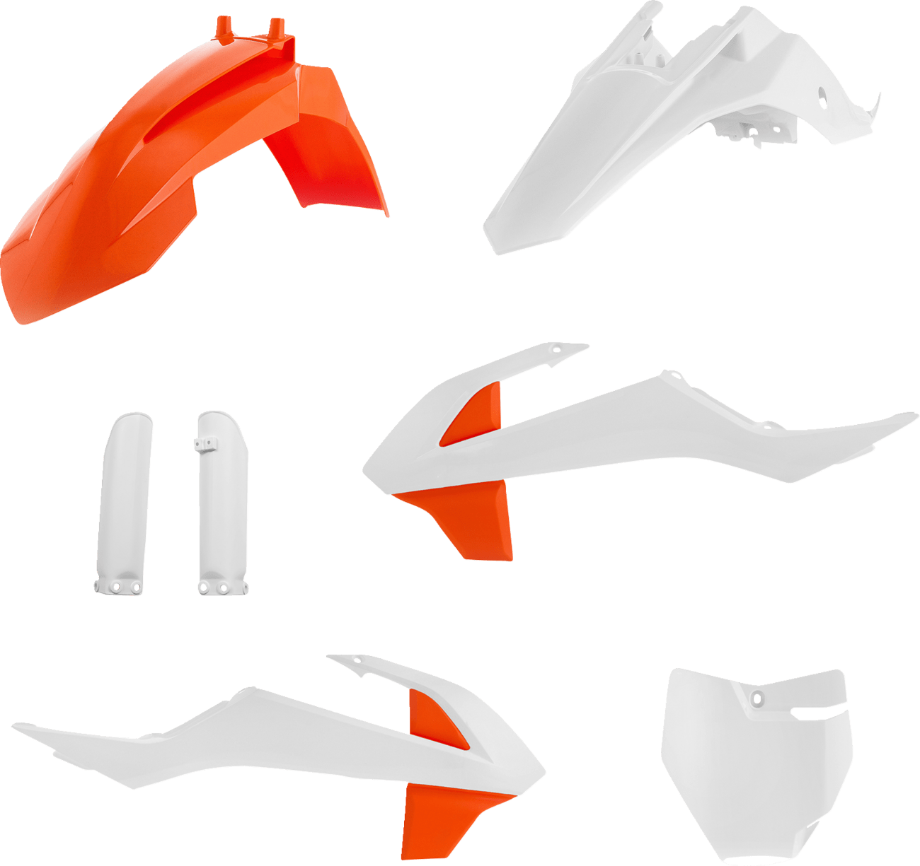 ACERBIS Full Replacement Body Kit OEM '23 - KTM/GasGas 65 '19 - '23 - White/Orange 2791527705 - Moto - House MX