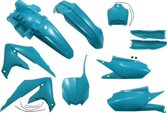 Acerbis 2736357441 Full Replacement Plastic Kit in unique Teal and Metallic finish for various Yamaha YZ motorcycles