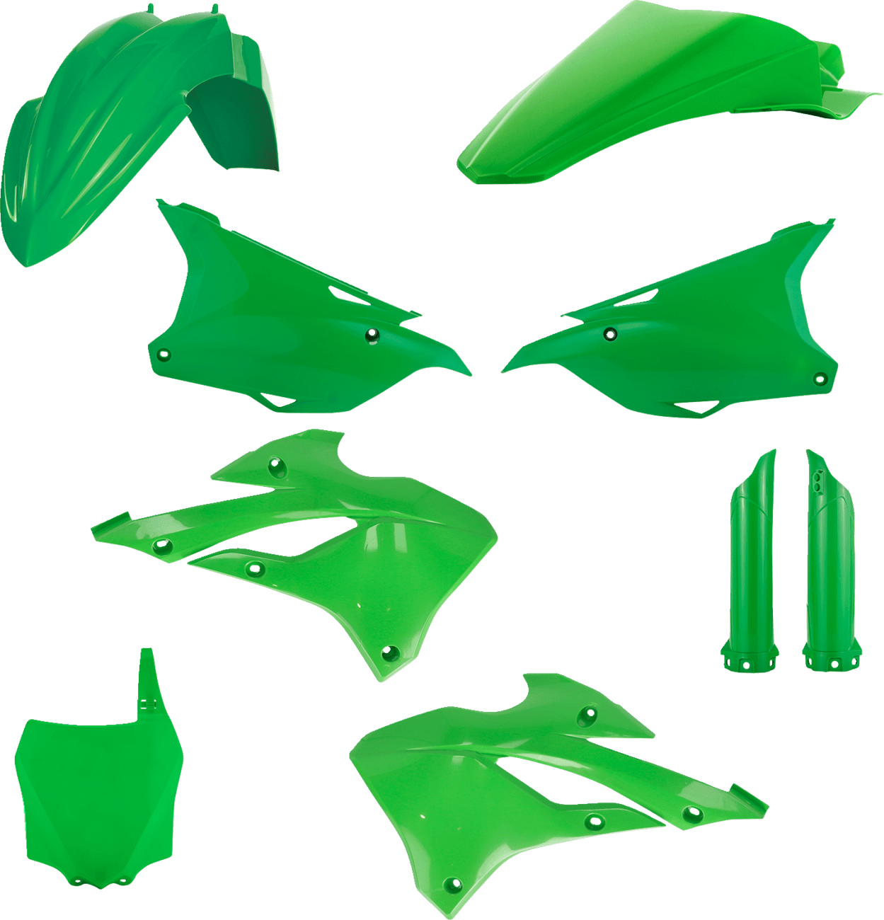 Acerbis 2936130006 Full Replacement Plastic Kit in OEM Green for 2022-2025 Kawasaki KX112 and KX85 motorcycles