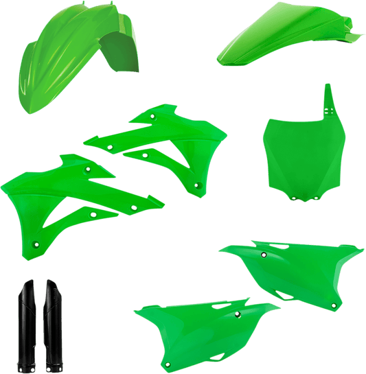 Acerbis 2374117118 Full Replacement Plastic Kit in Green and Black for 2014-2021 Kawasaki KX85 and KX100