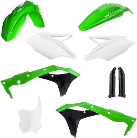 Acerbis 2685826812 Full Replacement Plastic Kit in Green/White/Black for 2018-2020 Kawasaki KX
