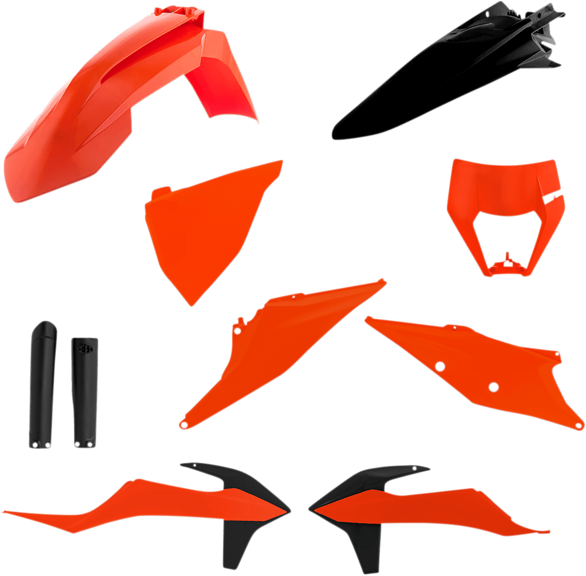 Acerbis 2791546812 Full Body Replacement Plastic Kit in KTM Orange and Black for 2020-2023 KTM EXC and XC motorcycles