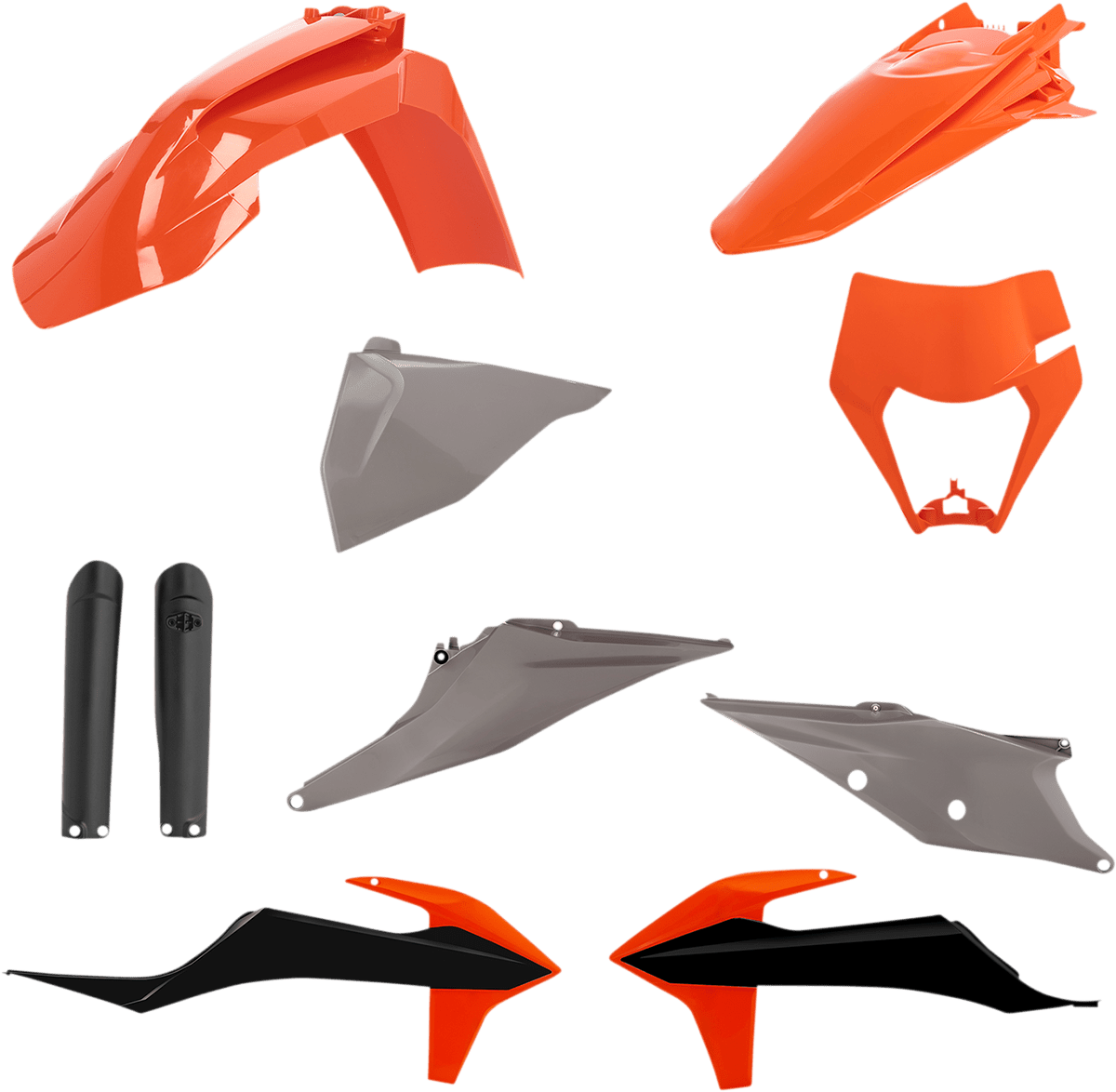 Acerbis 2791547118 Full Replacement Plastic Kit in Orange, Black, and Gray for 2020-2023 KTM EXC and XC-W motorcycles