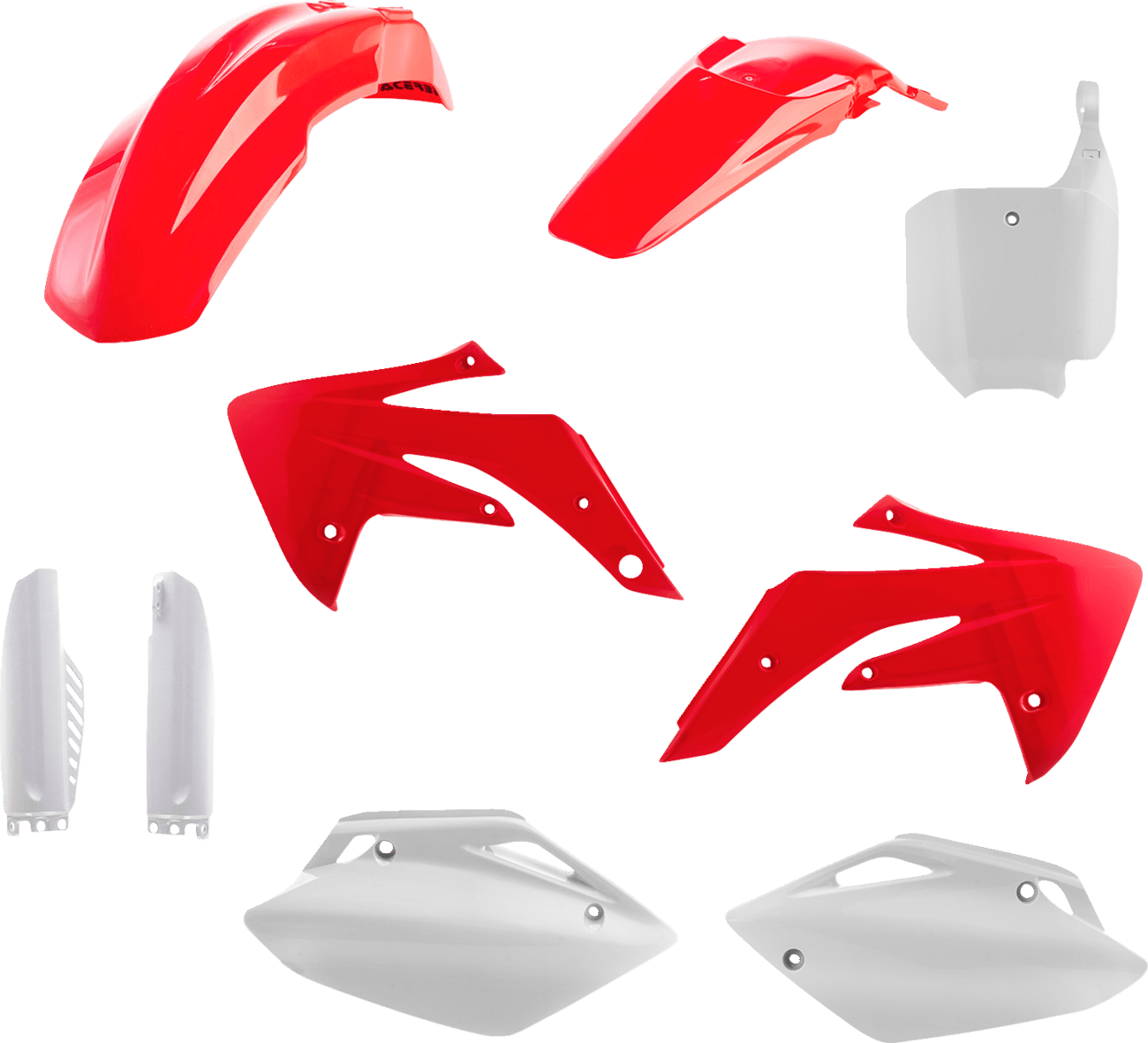Acerbis 2977570215 Full Replacement Plastic Kit in Red and White for 2007-2025 Honda CRF150R motorcycles