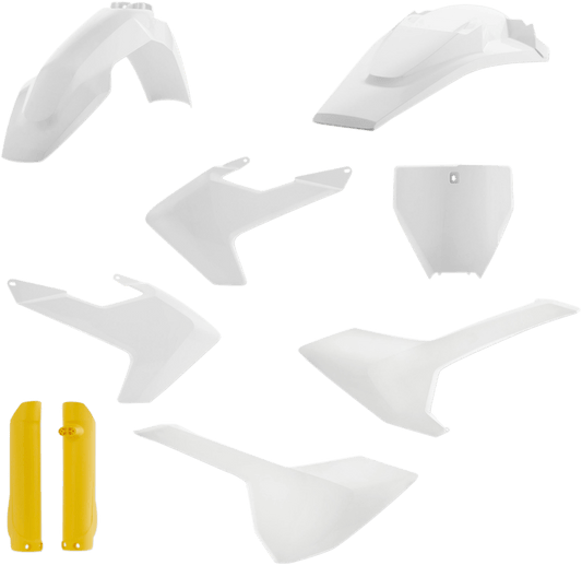 Acerbis 2462605909 Full Replacement Plastic Kit in White/Yellow for 2016-2018 Husqvarna