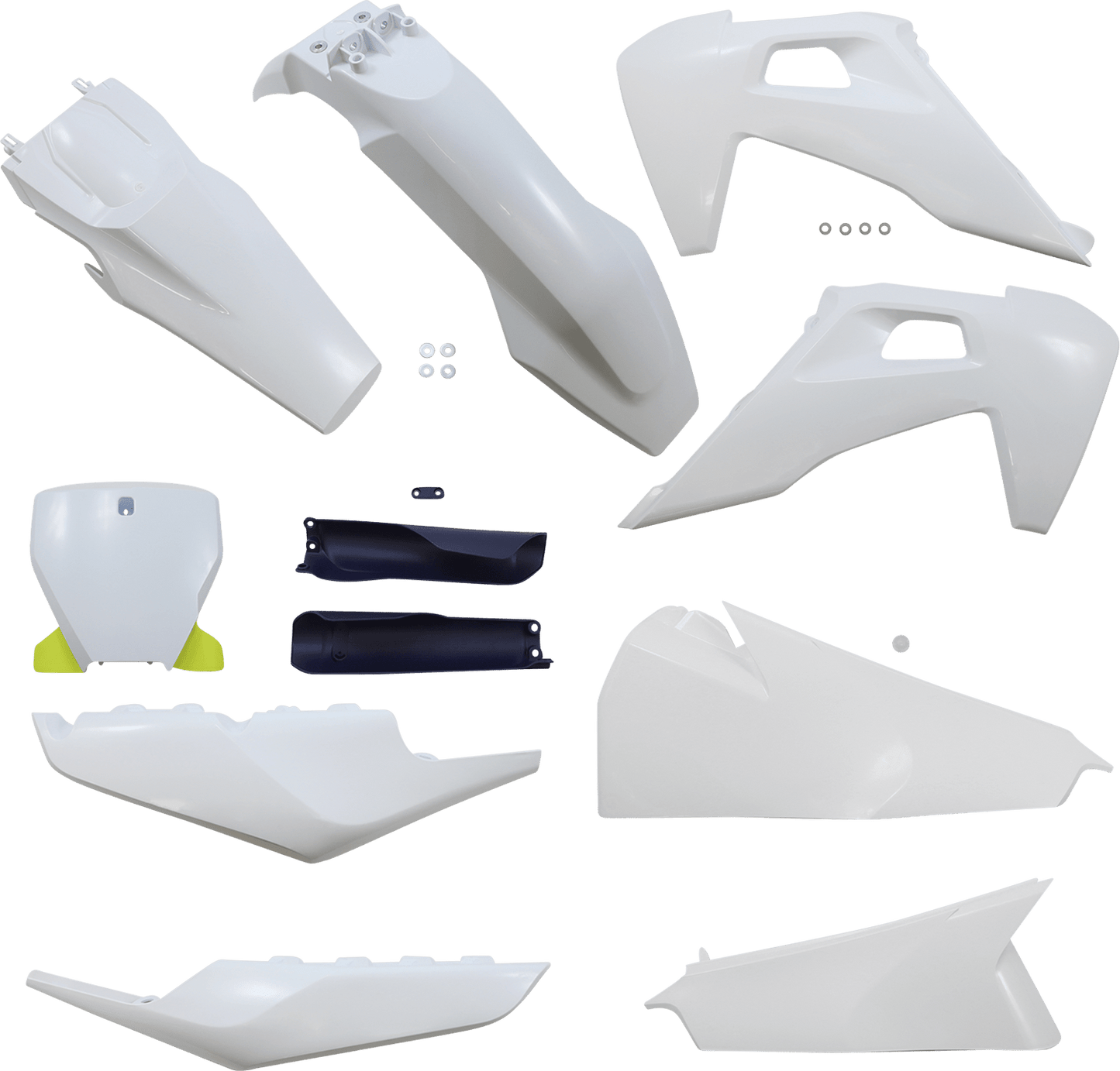 Acerbis 2726557428 Full Replacement Plastic Kit in White, Black, and Yellow for 2019-2022 Husqvarna motorcycles