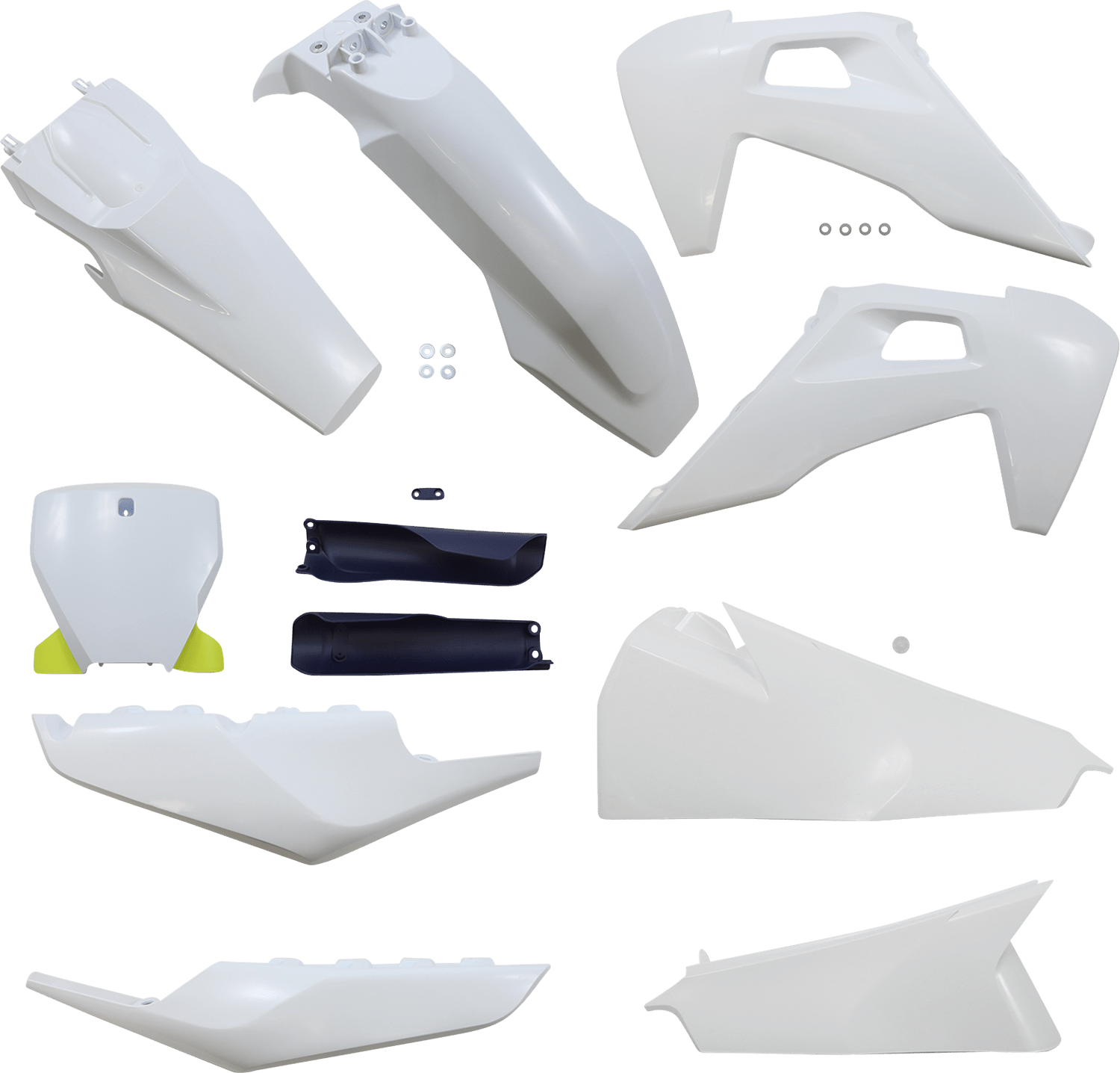 Acerbis 2726557428 Full Replacement Plastic Kit in White, Black, and Yellow for 2019-2022 Husqvarna motorcycles