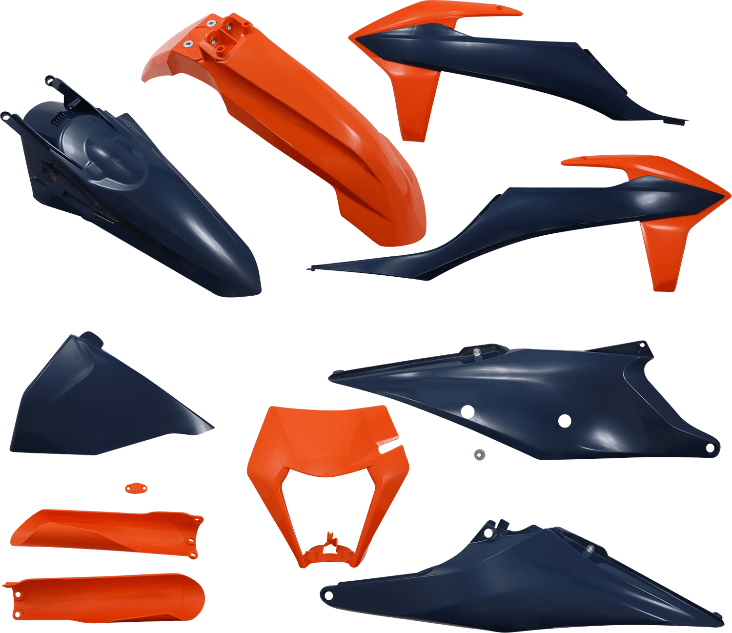 Acerbis 2791547302 Full Replacement Plastic Kit in Orange and Dark Blue for 2020-2023 KTM EXC and XC motorcycles