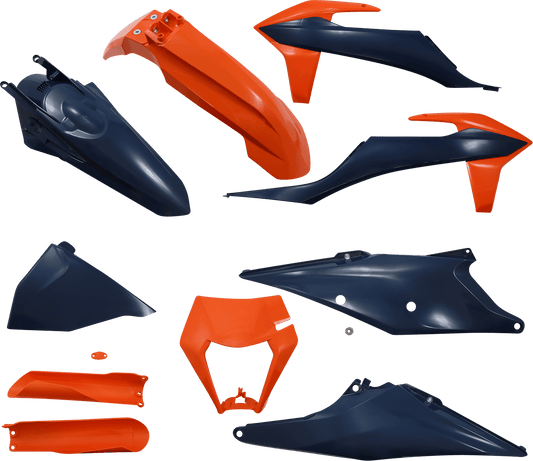 Acerbis 2791547302 Full Replacement Plastic Kit in Orange and Dark Blue for 2020-2023 KTM EXC and XC motorcycles