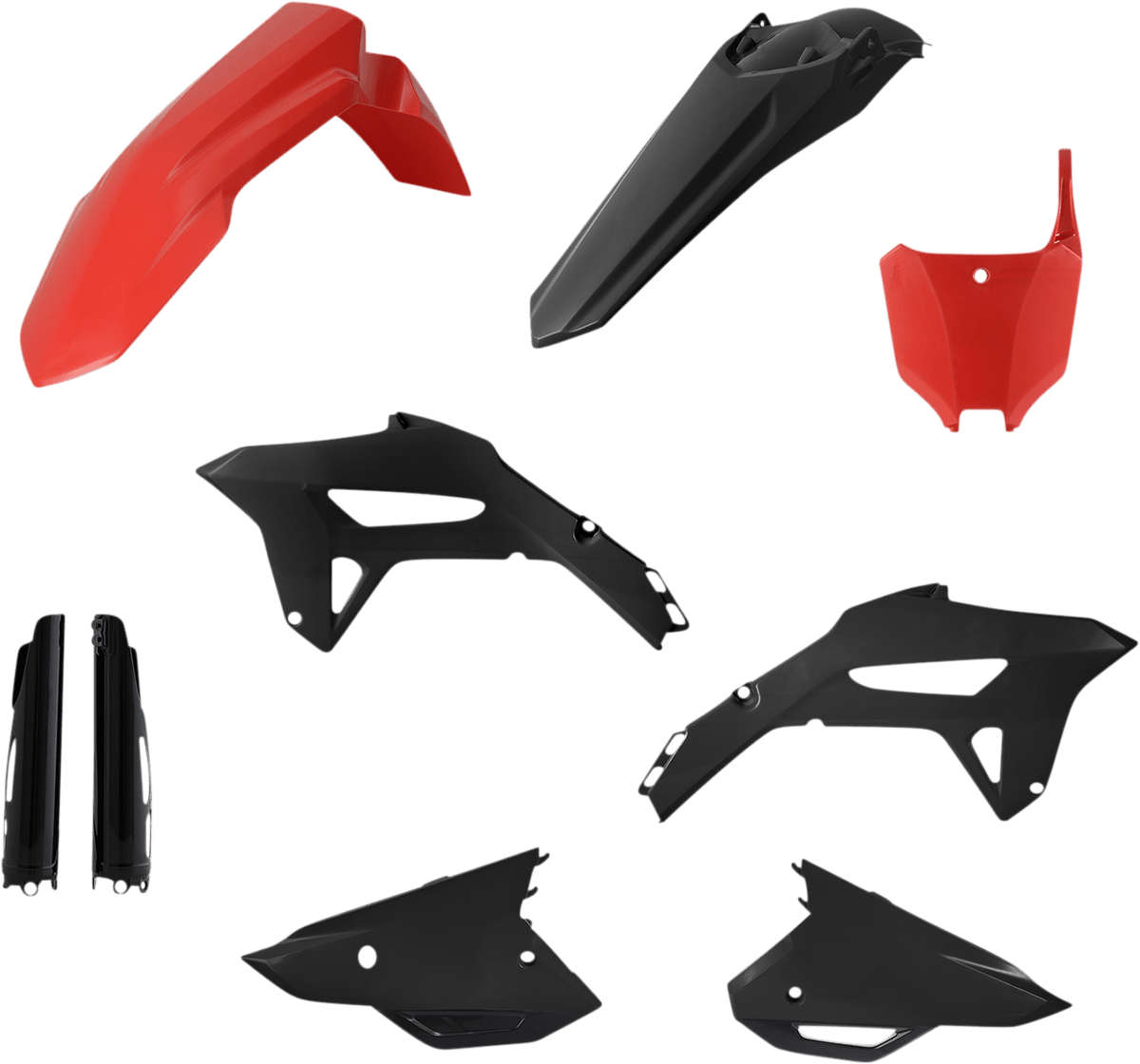 Acerbis 2858921042 Full Replacement Plastic Kit in Red and Black for 2021-2024 Honda CRF250R and CRF450R motorcycles
