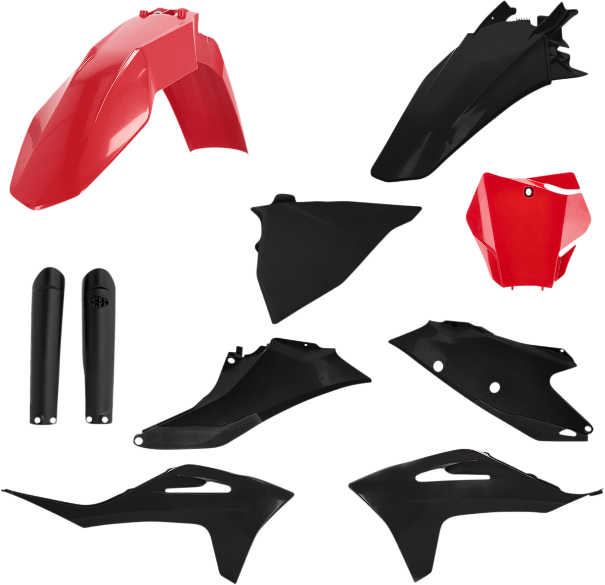 Acerbis 2872791018 Full Body Replacement Plastic Kit in Red and Black for 2021-2023 Gas Gas EX and MC series motorcycles