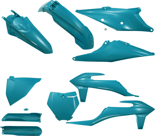 Acerbis 2726497441 Full Replacement Plastic Kit in Teal and Metallic finish for 2019-2022 KTM SX and XC motorcycles