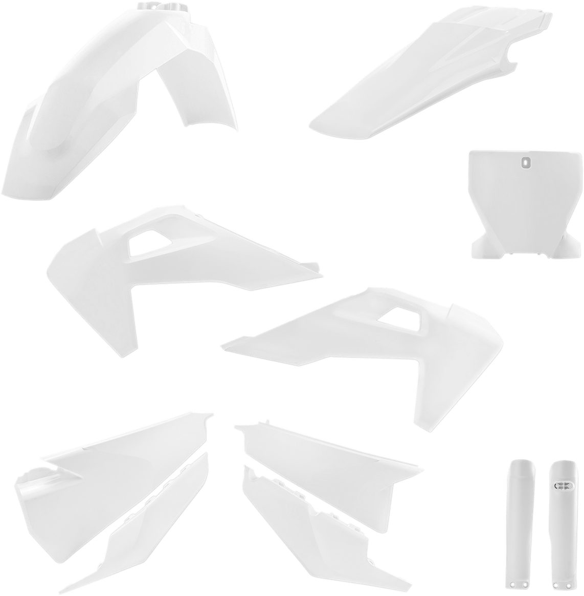 Acerbis 2726556811 Full Body Replacement Plastic Kit in White for 2019-2022 Husqvarna FC, FX, TC, and TX series motorcycles