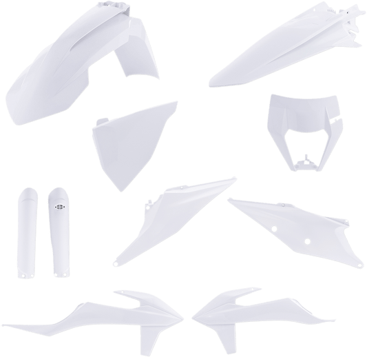 Acerbis 2791546811 Full Body Replacement Plastic Kit in White for 2020-2023 KTM EXC and XC motorcycles