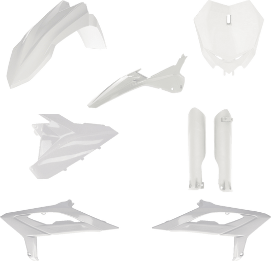 Acerbis 2979660002 Full Body Replacement Plastic Kit in White for 2023-2024 Beta 300 RX motorcycles
