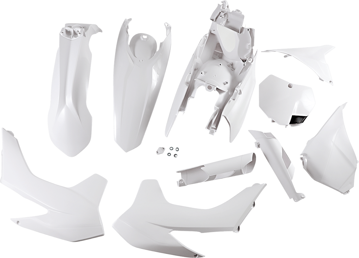 Acerbis 2314330002 Full Replacement Plastic Kit in White and Black for 2013-2014 KTM SX/XC motorcycles