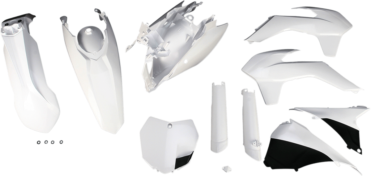Acerbis 2314330002 Full Replacement Plastic Kit in White and Black for 2013-2014 KTM SX/XC motorcycles