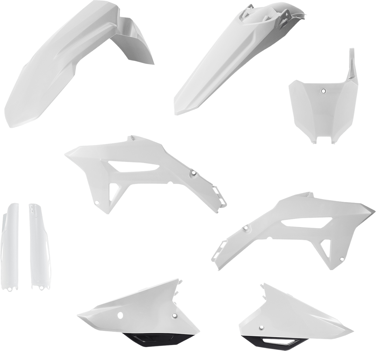 Acerbis 2858921035 Full Body Replacement Plastic Kit in White and Black for 2021-2024 Honda CRF250R and CRF450R motorcycles