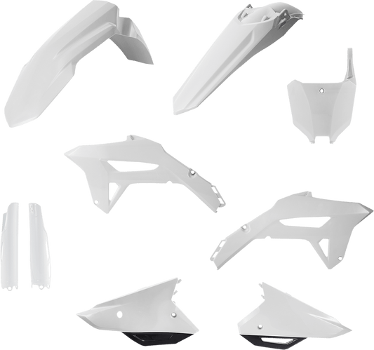Acerbis 2858921035 Full Body Replacement Plastic Kit in White and Black for 2021-2024 Honda CRF250R and CRF450R motorcycles