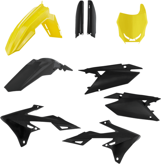 Acerbis 2686551017 Full Replacement Plastic Kit in Yellow and Black for 2018-2025 Suzuki RMZ250 and RMZ450