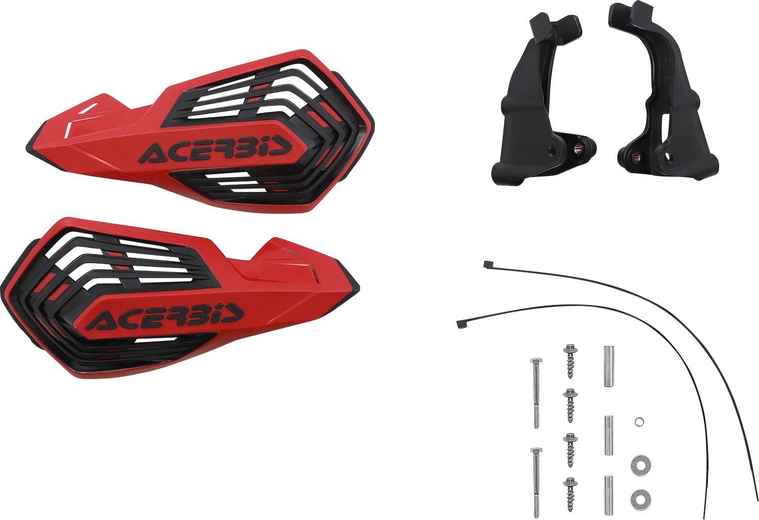 Acerbis K-Future Handguards in Red and Black for KTM 250 SX-F and Husqvarna FC 250 motocross and enduro motorcycles