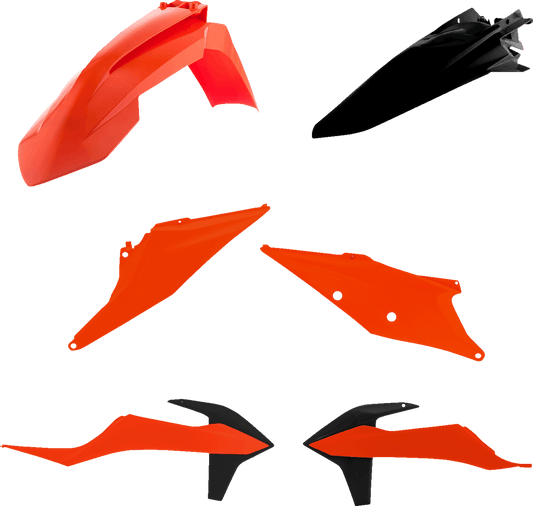 Acerbis 2791567705 Standard Body Plastic Kit Orange/Black for 2020-2023 KTM EXC, XC, and XCF-W