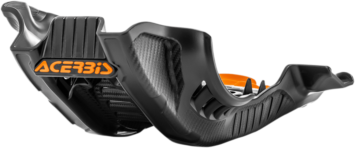 Acerbis Orange and Black Polypropylene Skid Plate with Linkage Guard for KTM and Husqvarna motorcycles