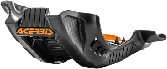 Acerbis Orange and Black Polypropylene Skid Plate with Linkage Guard for KTM and Husqvarna motorcycles