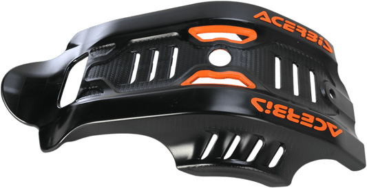 Acerbis 2449420001 black and orange skid plate for 2017-2019 Husqvarna FE and KTM 450 motocross/enduro bikes.