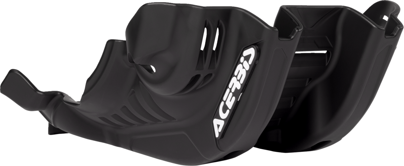 Acerbis Black Polypropylene Skid Plate for 2024-2025 Kawasaki KX450 motocross motorcycle