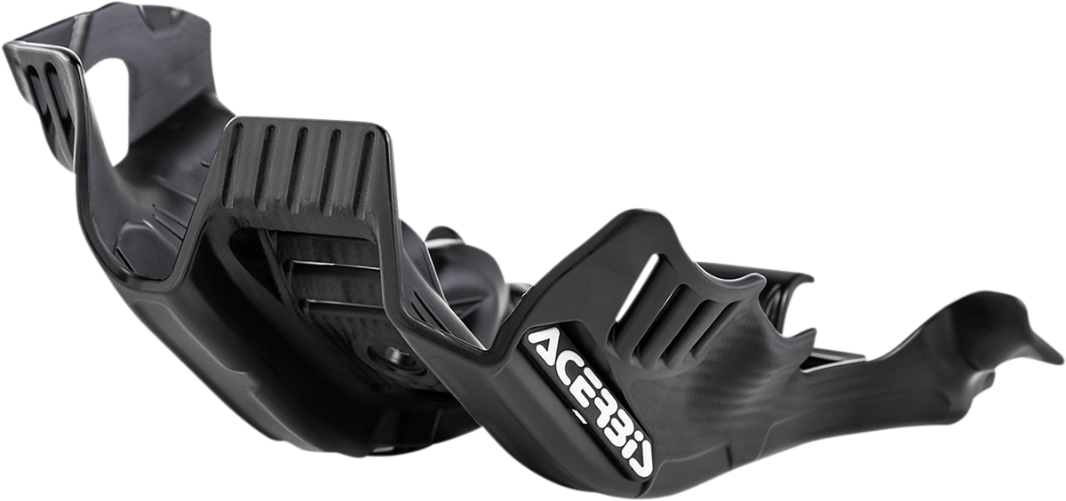 Acerbis 2736361007 white and black skid plate for 2019-2023 KTM, Husqvarna, and Gas Gas 2-stroke enduro and motocross bikes.