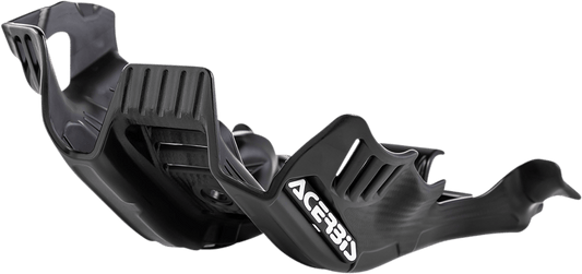 Acerbis 2736361007 white and black skid plate for 2019-2023 KTM, Husqvarna, and Gas Gas 2-stroke enduro and motocross bikes.