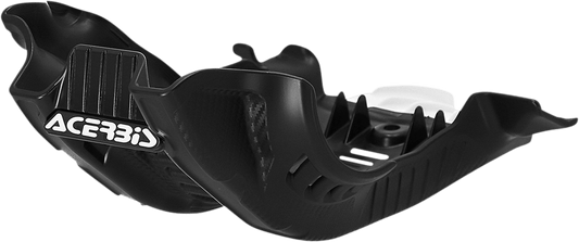 Acerbis 2791681007 white and black skid plate for 2019-2022 KTM, Husqvarna, and Gas Gas enduro and motocross bikes.