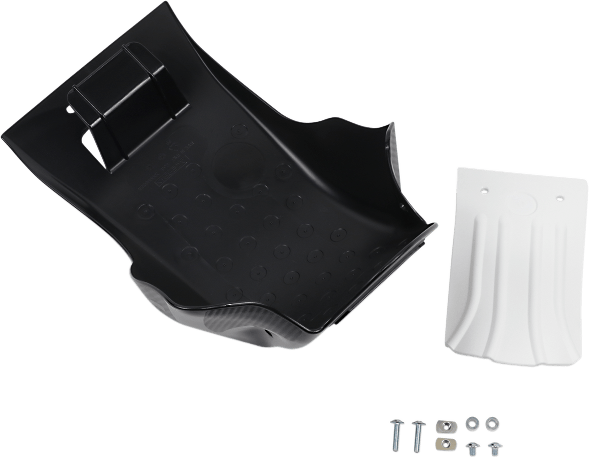 Acerbis 2742671007 black and white skid plate for 2019-2025 Suzuki RMZ 250 off-road motorcycles.