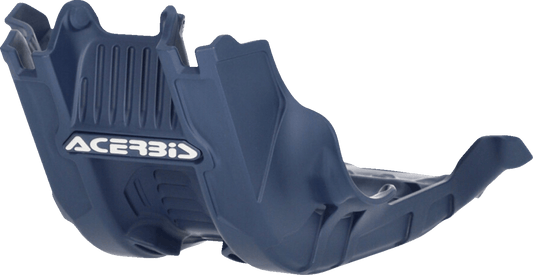 Acerbis Blue Polypropylene Skid Plate with integrated link guard for 2023-2025 KTM, Gas Gas, and Husqvarna 250/350 models