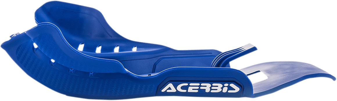 Acerbis 2449710003 blue skid plate for 2005-2025 Yamaha YZ250 and YZ250X two-stroke motocross bikes.