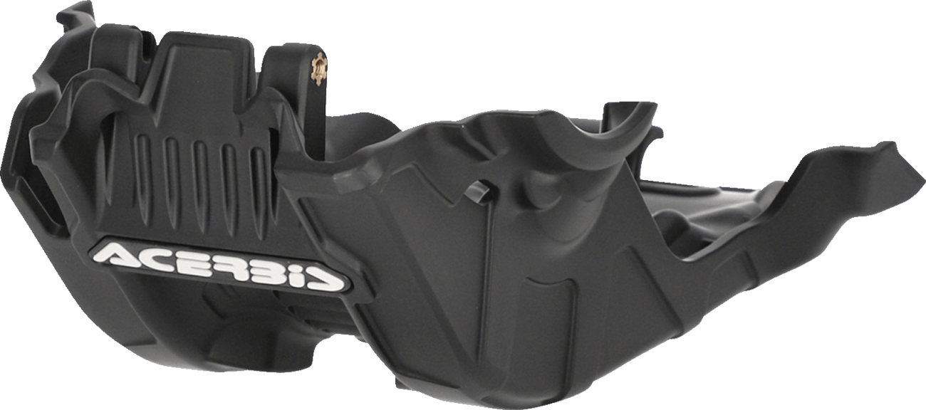 Acerbis Black Polypropylene Skid Plate with integrated link guard for 2023-2026 KTM, Gas Gas, and Husqvarna 125/150 models