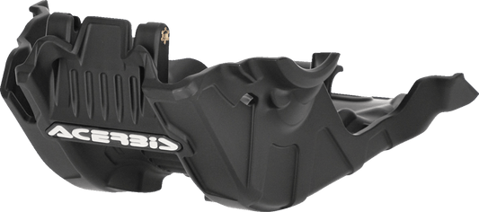 Acerbis Black Polypropylene Skid Plate with integrated link guard for 2023-2026 KTM, Gas Gas, and Husqvarna 125/150 models