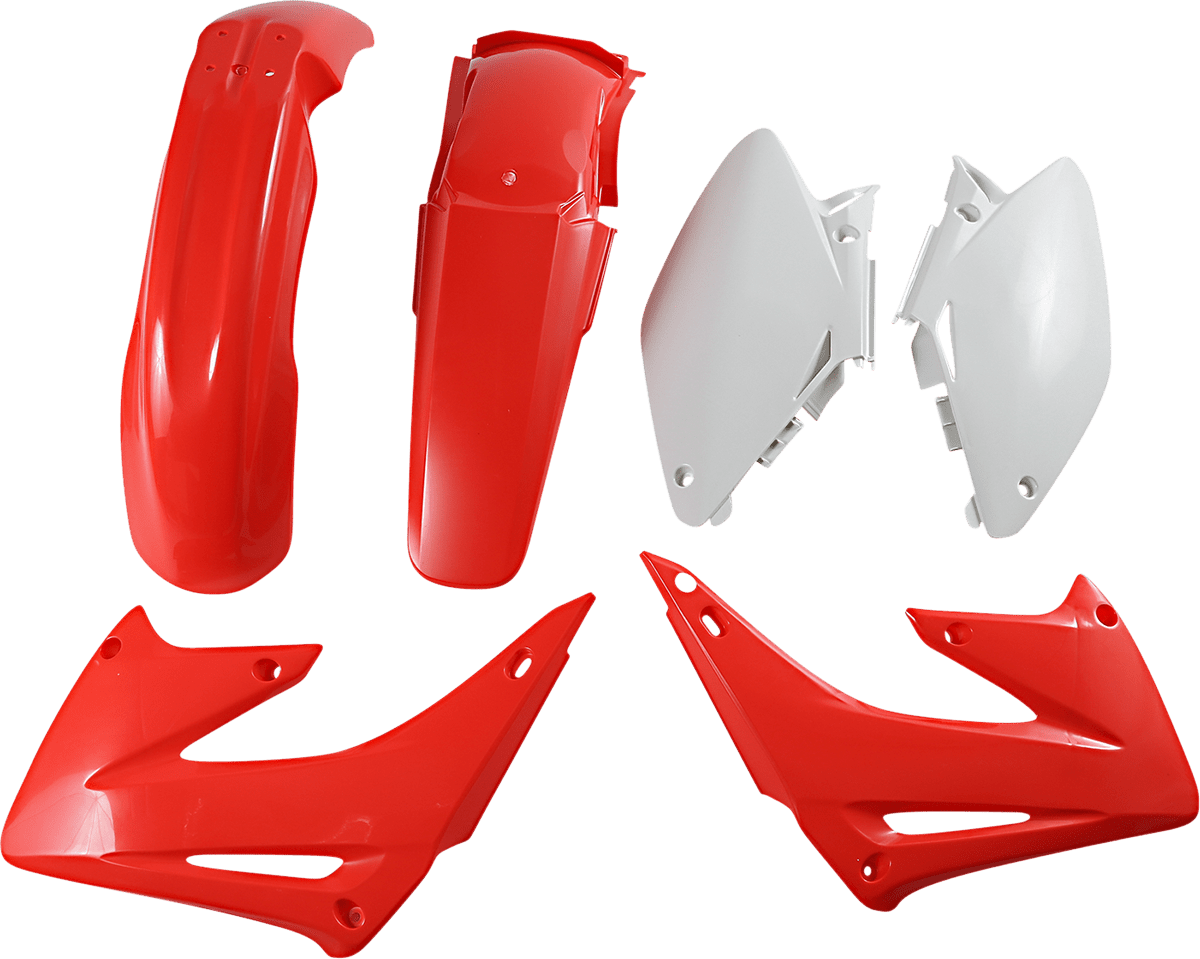 Acerbis 2070970244 Standard Body Replacement Plastic Kit in CR Red and White for 2002-2003 Honda CR125R and CR250R models.