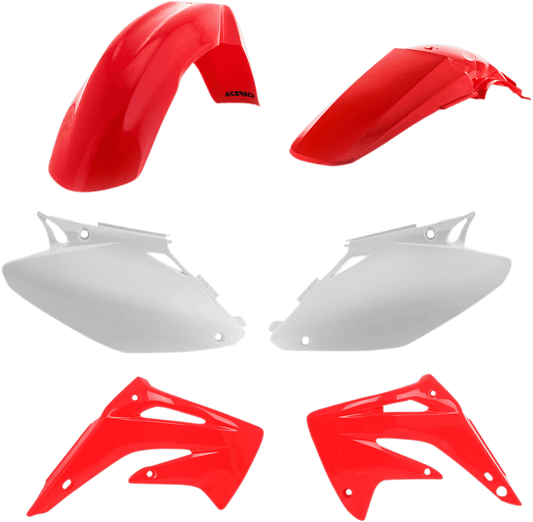 Acerbis 2070970244 Standard Body Replacement Plastic Kit in CR Red and White for 2002-2003 Honda CR125R and CR250R models.