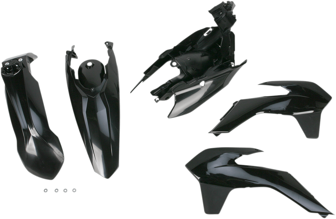 Acerbis 2314310001 Standard Body Replacement Plastic Kit in Black for 2013-2016 KTM SX/XC