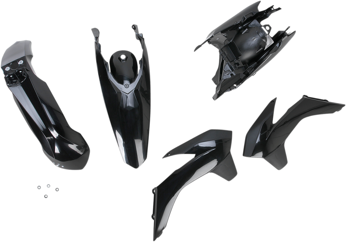 Acerbis 2374130001 Standard Body Replacement Plastic Kit in Black for 2014-2016 KTM EXC and XC-W models