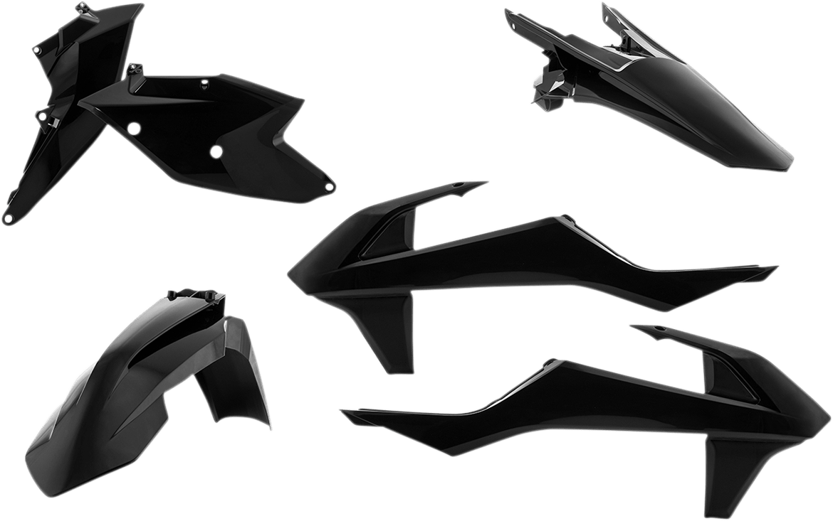 Acerbis 2421070001 Standard Body Replacement Plastic Kit in Black for 2016-2018 KTM SX and XC motorcycles