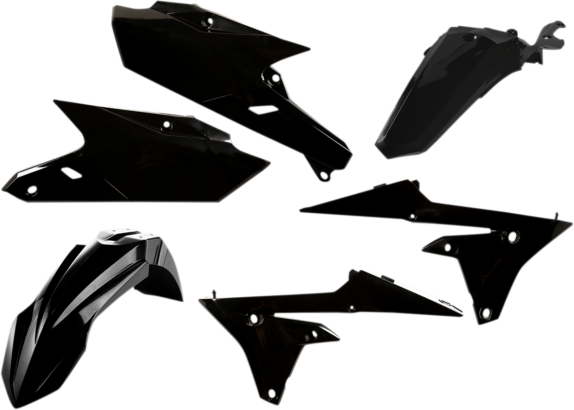Acerbis 2449630001 Standard Body Replacement Plastic Kit in Black for 2015-2019 Yamaha YZ and WR models.
