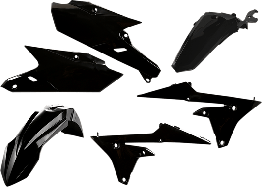 Acerbis 2449630001 Standard Body Replacement Plastic Kit in Black for 2015-2019 Yamaha YZ and WR models.