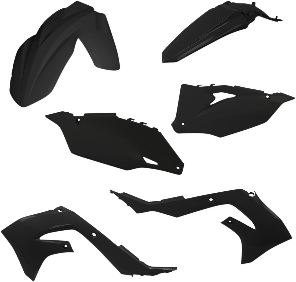 Acerbis 2736280001 Standard Replacement Plastic Kit in Black for 2019-2024 Kawasaki KX