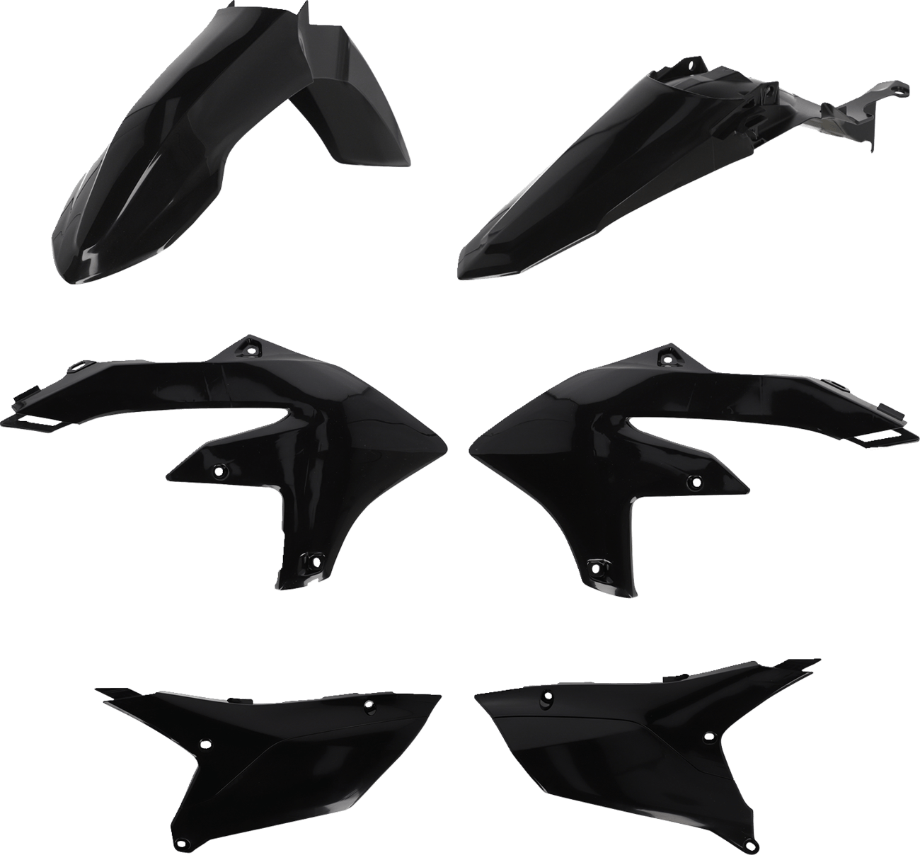 Acerbis 2979580001 Standard Body Replacement Plastic Kit in Black for 2023-2025 Yamaha YZ motorcycles