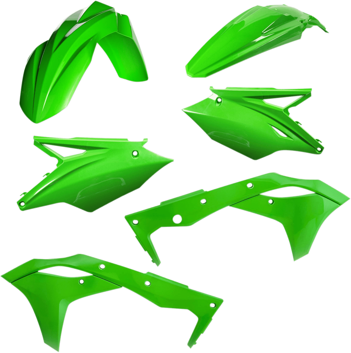 Acerbis 2685810006 Standard Body Replacement Plastic Kit in Green for 2018-2020 Kawasaki KX250 and KX250F motorcycles