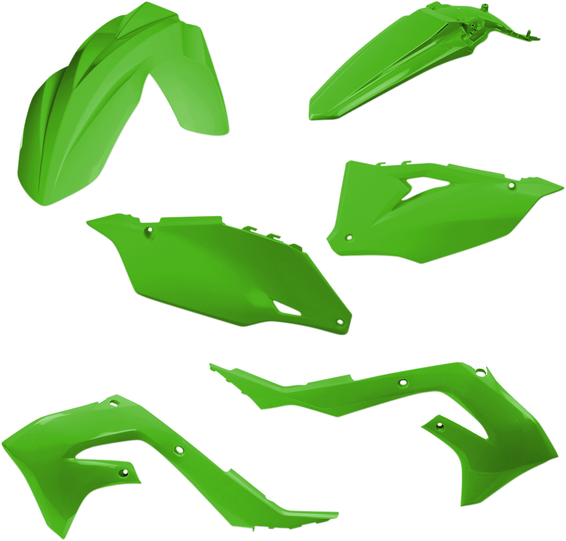 Acerbis 2736280006 Standard Replacement Plastic Kit in Green for 2019-2024 Kawasaki KX