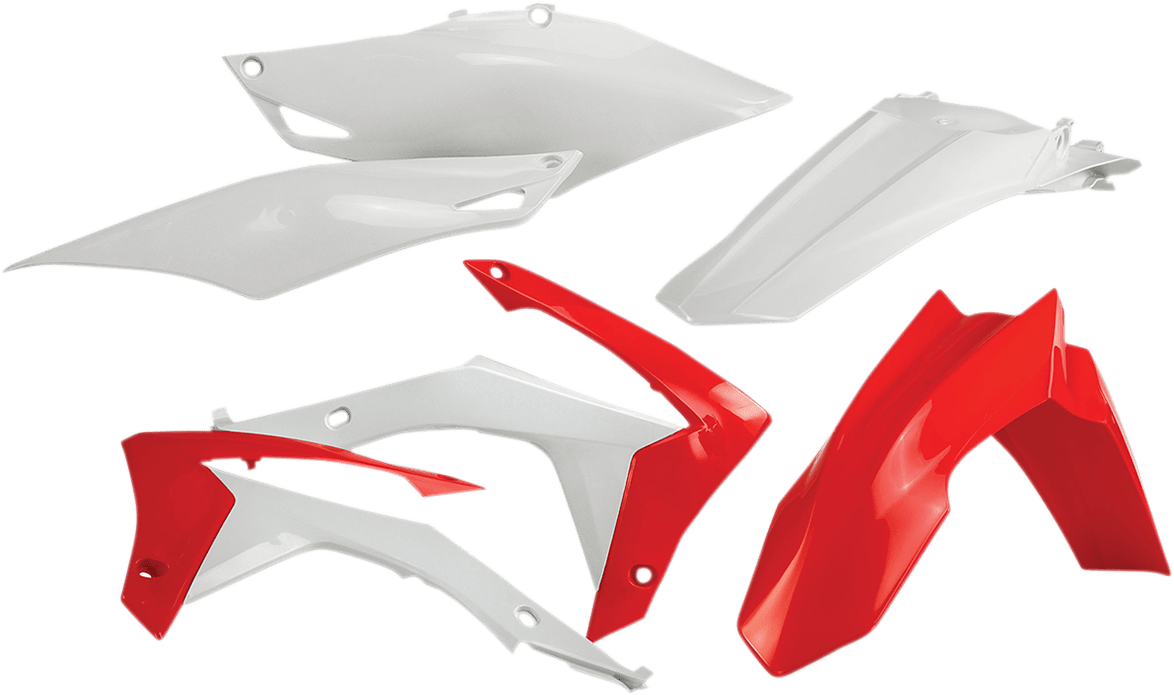 Acerbis 2314403914 Standard Body Replacement Plastic Kit in Honda CR Red and White for Honda CRF250R/CRF450R.